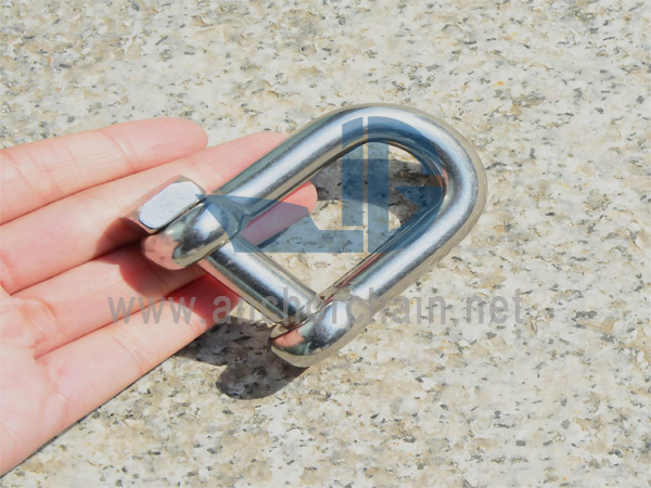D-Shackle (com pino de cabeça quadrada), SS304 OU SS316