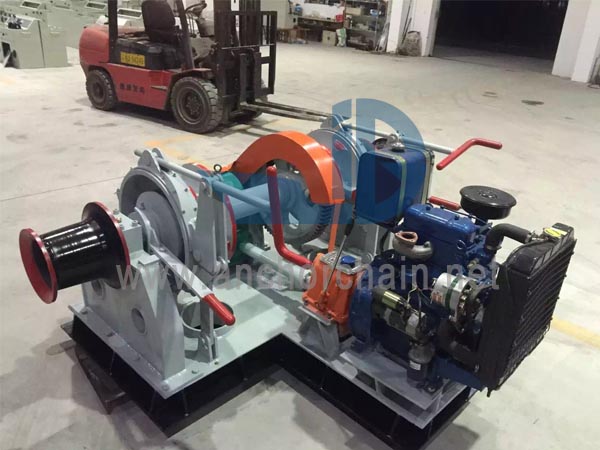 Molinete de acionamento de motor diesel de corrente dupla