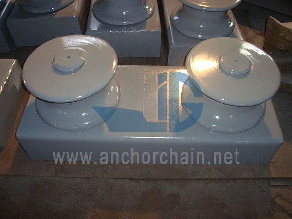 Fairlead de dois rolos tipo aberto