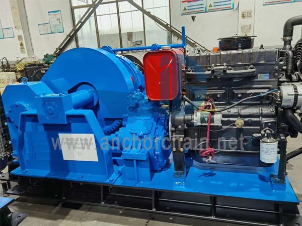 Molinete de acionamento de motor diesel de corrente simples